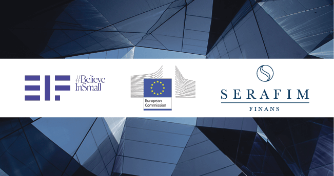 Bild som symboliserar samarbetet mellan Serafim Finans, EIF och European Commission.