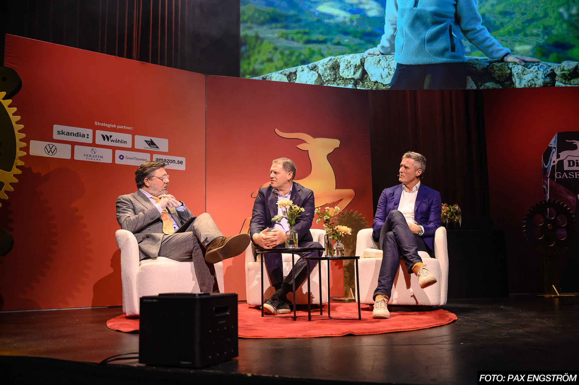 Intervjuer under scenprogrammet på Di Gasell i Stockholm